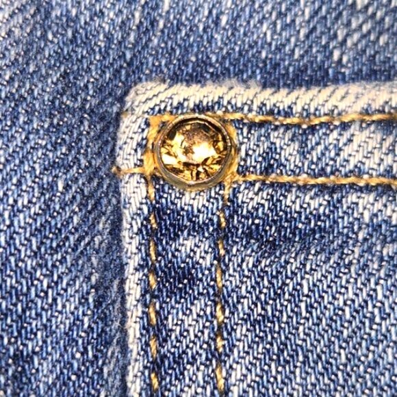 Replay Y2K Blue Rockxanne Jeans with Unique Pattern, Size 28/30, Made In Italy - Picture 6 of 16